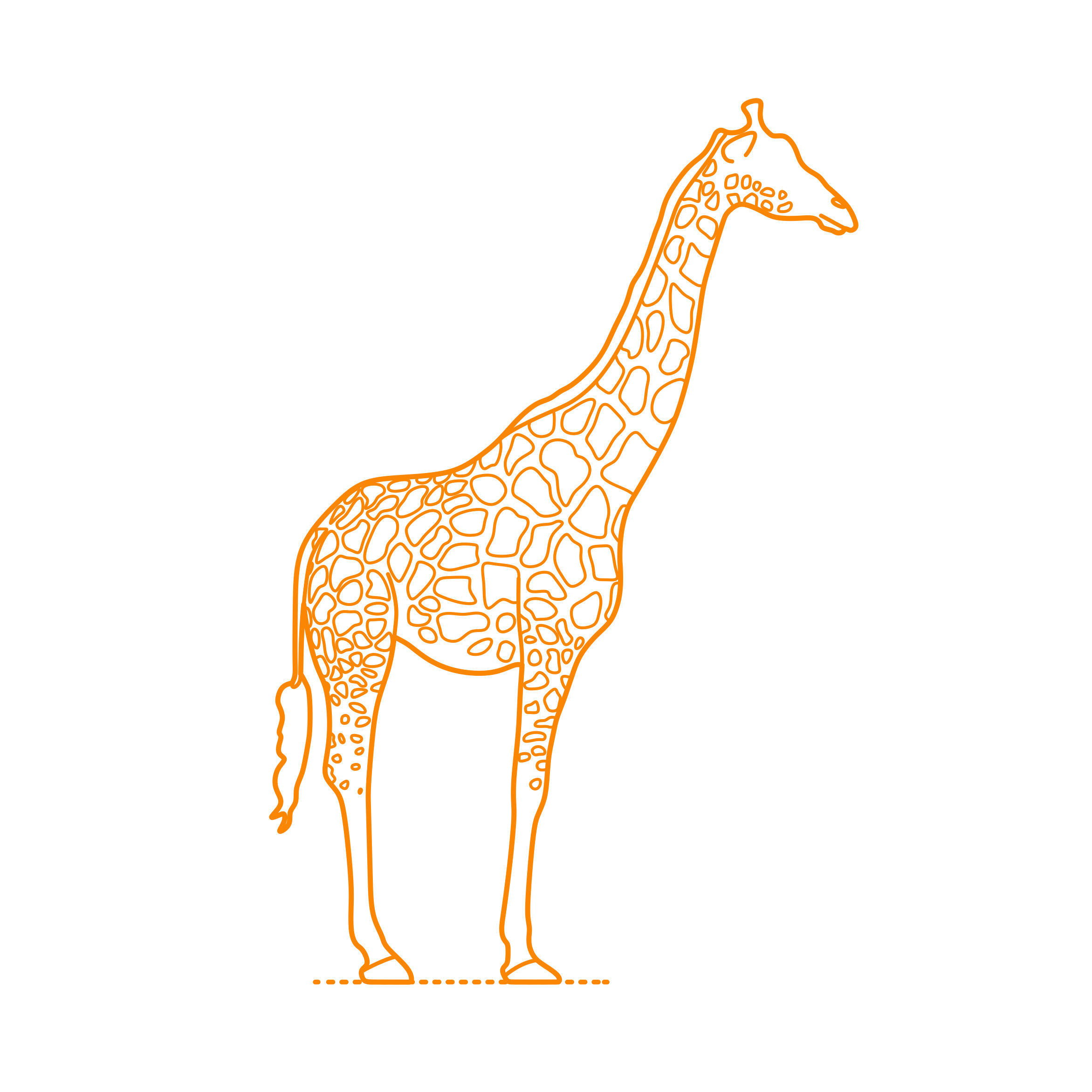 Animals Giraffoids Vinyl Svg File Free Vectors